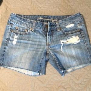 American Eagle Distressed Jean Shorts